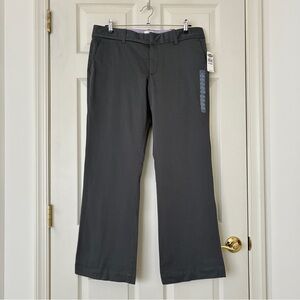 NWT Old Navy Gray Stretch Cotton Bootcut Pinstripe Trousers Size 14 Regular